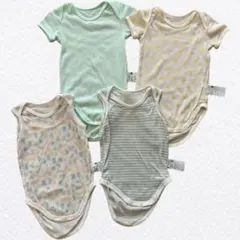 ユニクロメッシュ素材 半袖ボディスーツ肌着80センチ