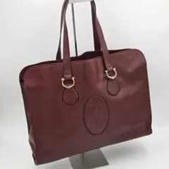Cartier カルティエ　マスト　トートバッグ　ビジネス　デカロゴ　ボルドーのサムネイル
