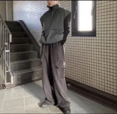 【新品】attrayant フリースカーゴパンツ charcoal