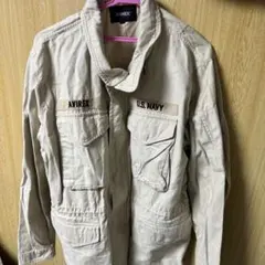 AVIREX U.S. NAVY ミリタリージャケット ベージュ
