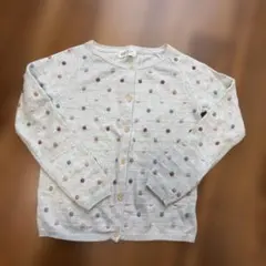 H&M キッズ カーディガン グレー ドット柄 120-130cm