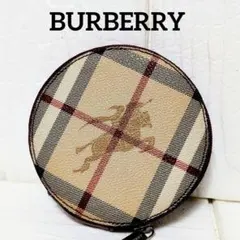 BURBERRY バーバリー ノバチェック コインケース 円形 レザー 小銭入れ