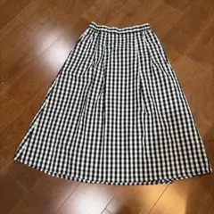 ギンガムチェック フレアロングスカート　GU 匿名配送