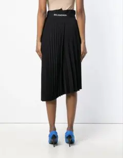 BALENCIAGA ロゴ ファンシープリーツスカート ブラック(34)のサムネイル