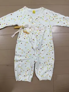 2wayカバーオール 水玉 ドット柄 前開き 50 60