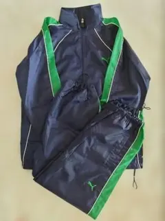 【ほぼ未使用】 PUMA プーマ　ウィンドブレーカー上下セット M ネイビー