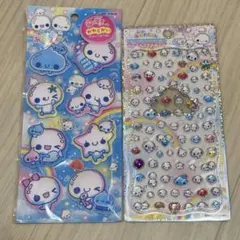 あわわちゃん　ジュエルプチドロップ　もっちりシール　2点セット