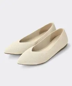 ウォッシャブルニットフラットシューズ Lサイズ表記（23センチ〜23.5）