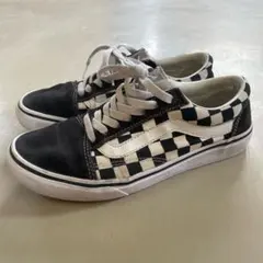 VANS OLD SKOOL チェッカー　黒白 24.5cm