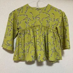 プティマイン　花柄長袖シャツ 120cm