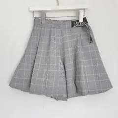 アルジー150★グレー系チェック プリーツ★キュロットパンツ　ミニスカート