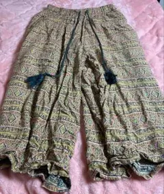 エスニック柄 ガウチョパンツ