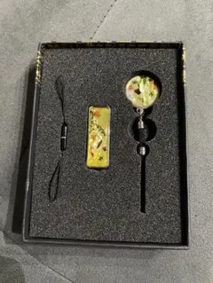 蝶柄USBメモリセット（ストラップ付き）