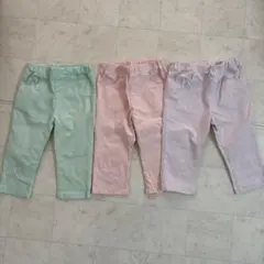 キッズカジュアルパンツ 3色セット 110cm