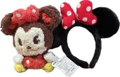 テ２段２　　ディズニーミニーマウスぬいぐるみ 約20cm 柔らかいカチューシャ。