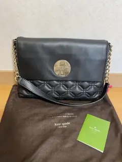 kate spade 黒 キルティング バッグ