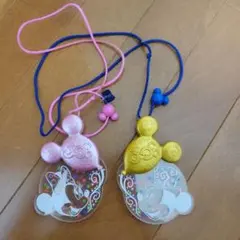 ミッキー ミニー 30周年記念LEDネックレス 2個セット