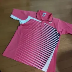 YONEX ピンク ストライプ ポロシャツ　サイズＯ