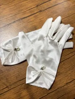 ホワイトグローブ(ショート・パール飾り付)