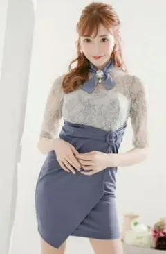 【中古品】jewelsキャバドレス 首元リボンキャバドレス ドレス