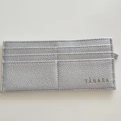TABASA レザー調 超スリム財布 シルバーのサムネイル