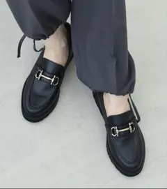 【LAROUTE】ボリュームソールローファー　ビットローファー