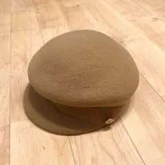 Faburous 毛100% フリーサイズ ベージュ 帽子 キャスケット