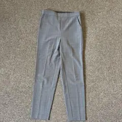 グレー チェック柄 スラックス