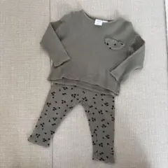 【ZARA baby】花柄　ワッフル　セットアップ