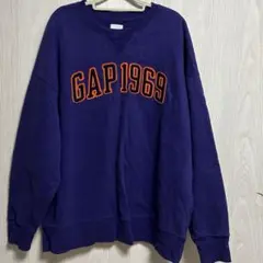 GAP 1969ロゴ入り　スウェット裏起毛　パープルXL