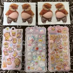 5点セット 3Dぷくぷくシール 立体ステッカー　デコ　おしりシール シール帳にも