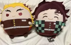 鬼滅の刃 ふわコロりんビッグ2 竈門炭治郎 煉獄杏寿郎 ぬいぐるみ