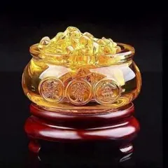 401聚寶盆 元寶 置物 オブジェ 開運 金運風水 商売繁盛 金 縁起インテリア