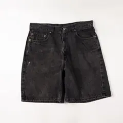 90s Levi's 550 USA製 ブラックデニムショーツ フェード W34 - メルカリ