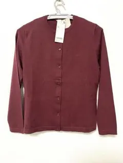 新品未使用　UNIQLO ウーマン　長袖　カーディガン　バーガンディー　Mサイズ