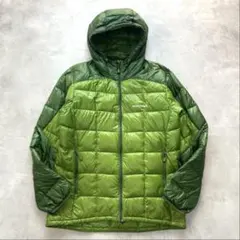 希少色/美品 モンベル スペリオダウンパーカ グリーン 800FP