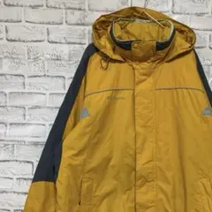 コロンビア　マウンテンパーカー中綿　イエローL ロゴ刺繍アウトドア1225