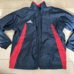 adidas ウインドブレーカー黒 赤 140 (S)
