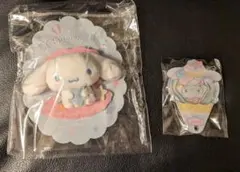 サンリオ シナモロール CNM ブローチシェル マスコット　アクリルチャーム付き