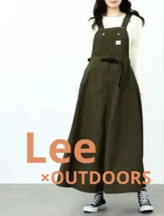 【美品】Lee×OUTDOORS ウエストアジャスターオーバーオールスカートXS