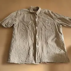 NIKO AND... ベージュ ストライプ 半袖シャツ　3