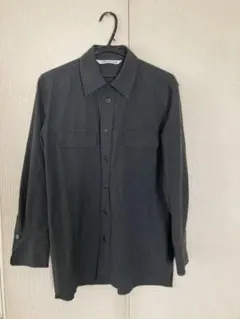 ZARA グレー　長袖シャツ フランネル風　M