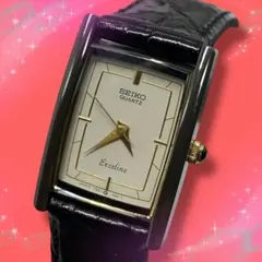 《稼働品》 セイコー エクセリーヌ レディース腕時計 セラミックケース クオーツ