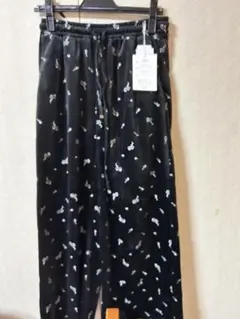 花柄 ワイドパンツ