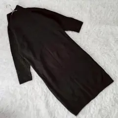 『Re:EDIT』 リエディ (SC) ハイネックロングニットワンピース シック