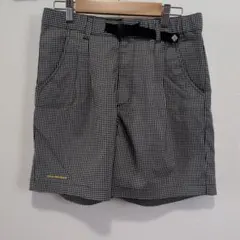 コロンビア 撥水ショートパンツ ブラック・ホワイトチェック　サイズL　美品