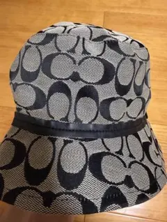 COACH（コーチ） バケットハット シグネチャー柄 ブラック×グレー M/Lのサムネイル