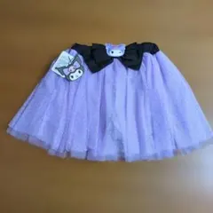 クロミドット柄チュールスカート