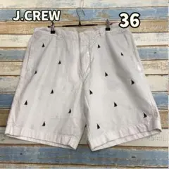 ジェイクルー 総柄 ショーツ 白 36 ショートパンツ ハーフパンツ【え973】のサムネイル