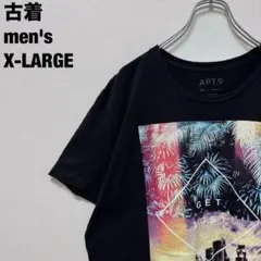 APT.9 Tシャツ GET LOST ビッグプリント ブラック XL 古着